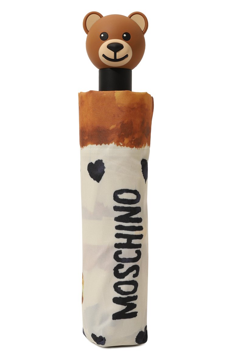 Женский складной зонт MOSCHINO кремового цвета, арт. 8377-0PENCL0SEI | Фото 4 (Материал: Металл, Текстиль, Синтетический материал; Нос: Не проставлено; Материал сплава: Проставлено)