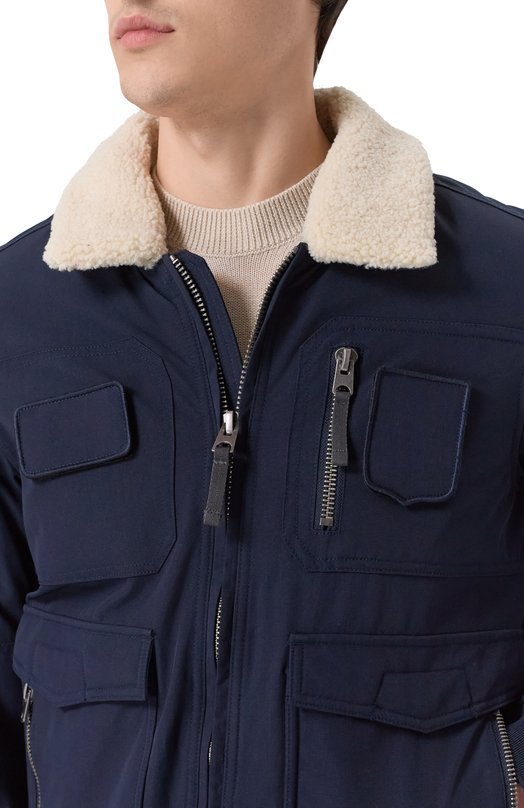 Утепленный бомбер Aeronautica Militare AB3024UCT03151 Синий  AB3024UCT03151 Фото 5