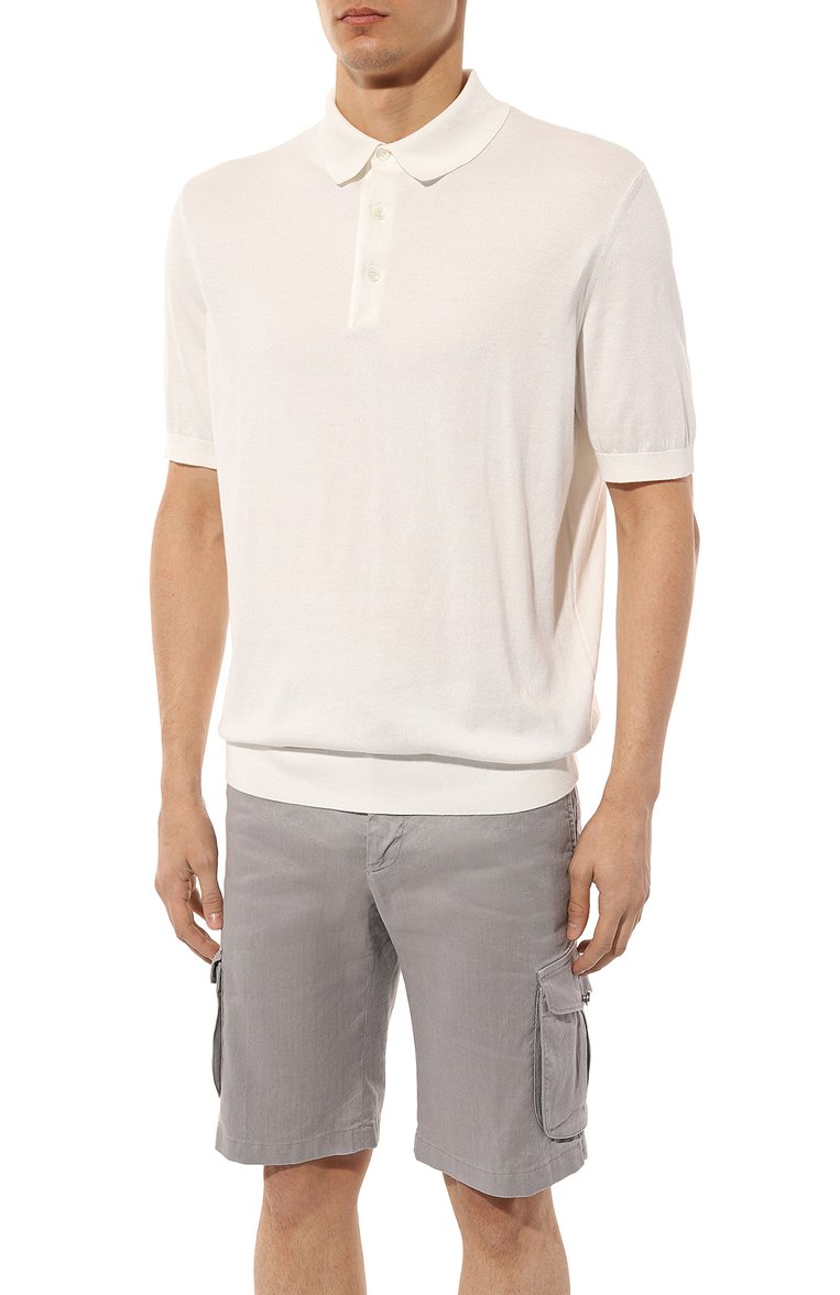 Мужское хлопковое поло ZEGNA белого цвета, арт. E8C90A7/C32 | Фото 3 (Длина (для топов): Стандартные; Материал внешний: Хлопок; Рукава: Короткие; Застежка: Пуговицы; Стили: Кэжуэл; Кросс-КТ: Трикотаж; Принт: Без принта; Автоматизация ТО: Проставлено; Автоматизация состава: Проставлено)