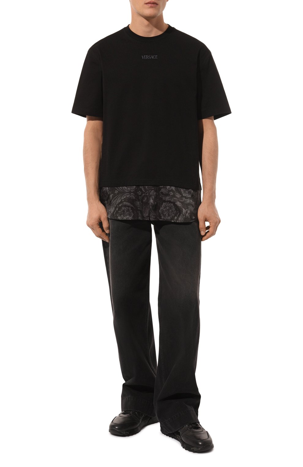 Хлопковая футболка VERSACE, арт. 1013945/1A09484, фото 2