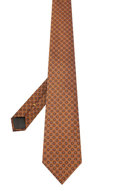 Шелковый галстук CANALI оранжевого цвета по цене 11500 руб., арт. 18/HJ02853, фото 2 Шелковый галстук CANALI, арт. 18/HJ02853, фото 2