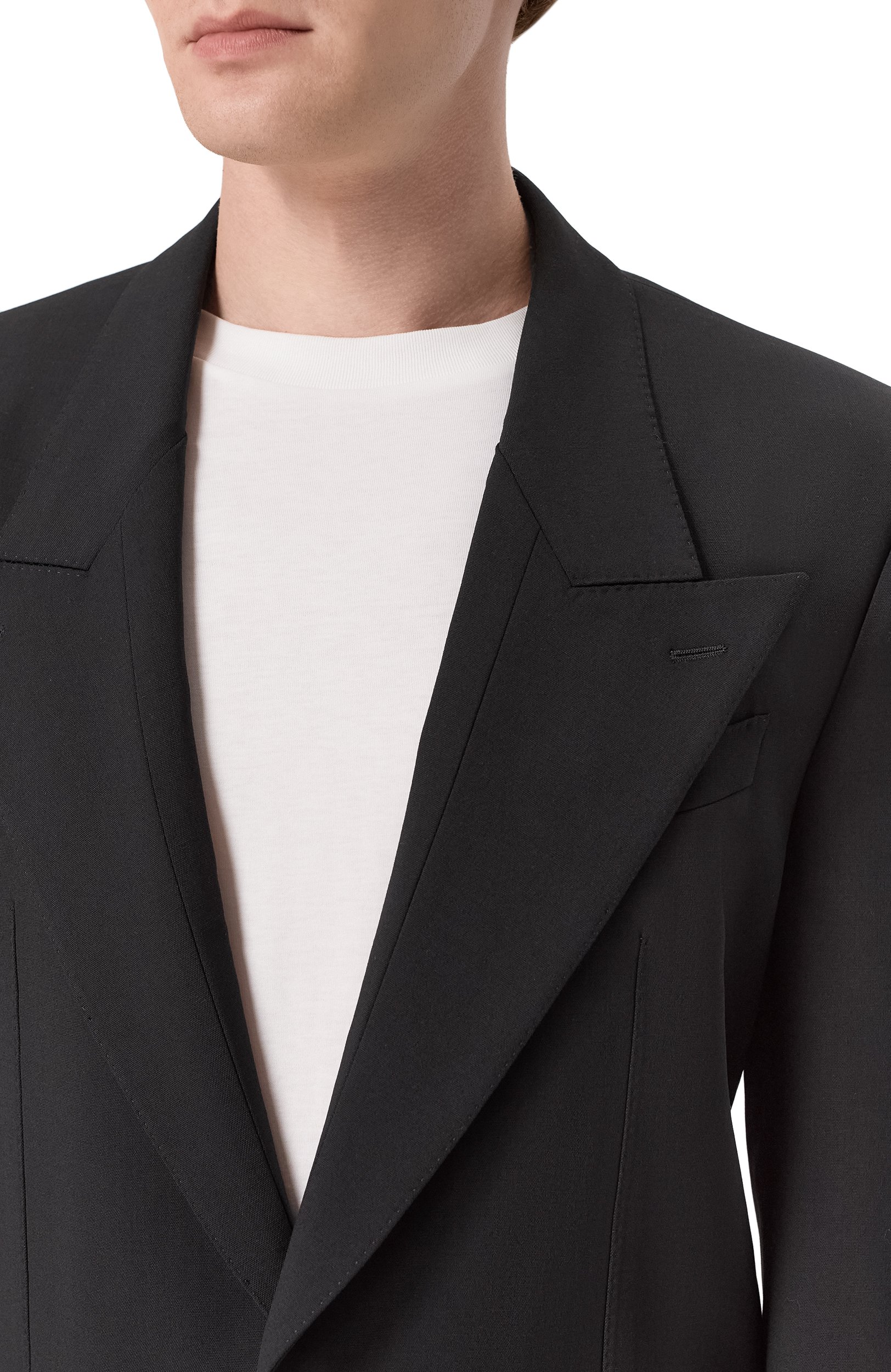 Шерстяной пиджак DOLCE & GABBANA черного цвета по цене 343500 руб., арт. G2WQ5T/FUBG3, фото 5 Шерстяной пиджак DOLCE & GABBANA, арт. G2WQ5T/FUBG3, фото 5