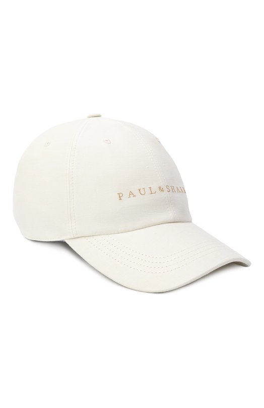 Бейсболка изо льна и хлопка Paul&Shark 26417102 Кремовый 26417102