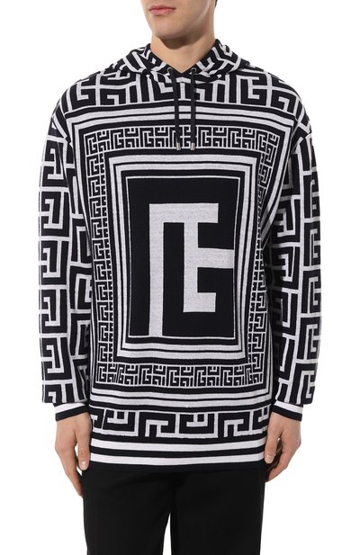 Худи из шерсти и льна BALMAIN, арт. BH1JR072KE82, фото 3