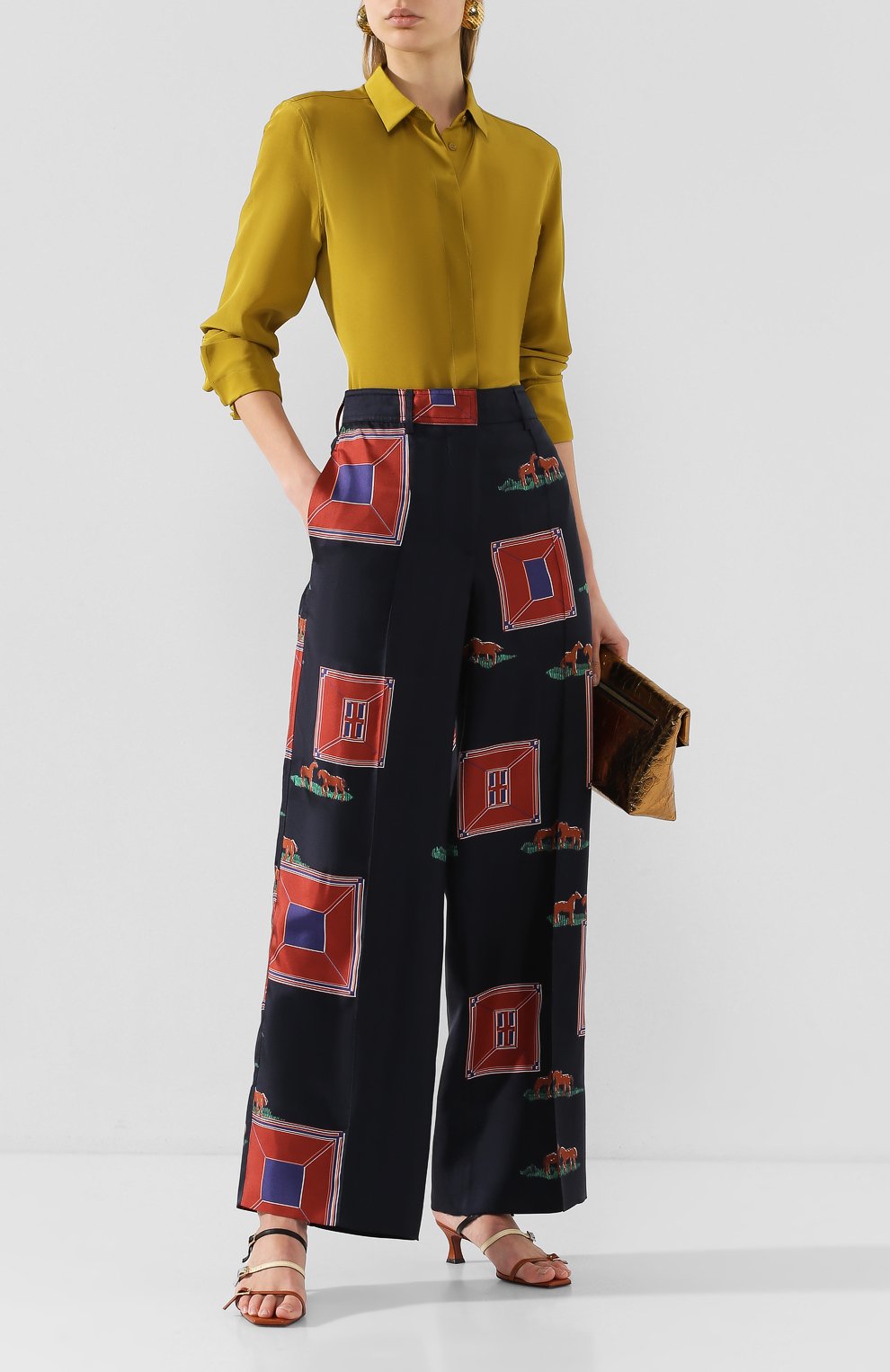 Шелковые брюки VICTORIA BECKHAM, арт. 1120WTR000861B, фото 2