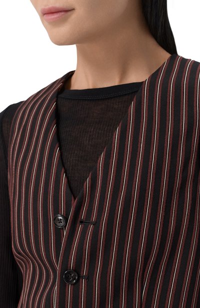 Жилет из вискозы и хлопка ANN DEMEULEMEESTER коричневого цвета по цене 107500 руб., арт. B0013555/FA748, фото 5 Жилет из вискозы и хлопка ANN DEMEULEMEESTER, арт. B0013555/FA748, фото 5