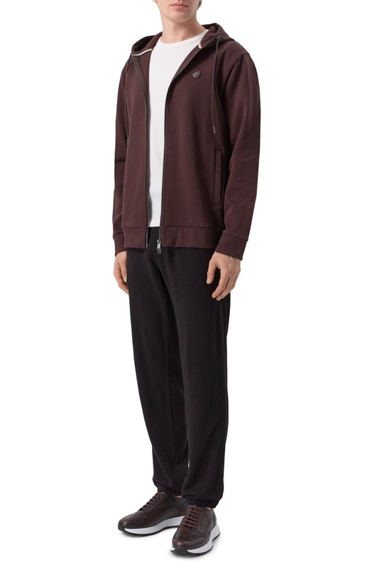 Хлопковая толстовка BOSS 50555851 Коричневый  50555851 Фото 2