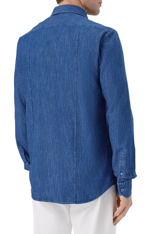 Джинсовая рубашка Stefano Ricci MC007565/EX3102 Синий  MC007565/EX3102 Фото 4