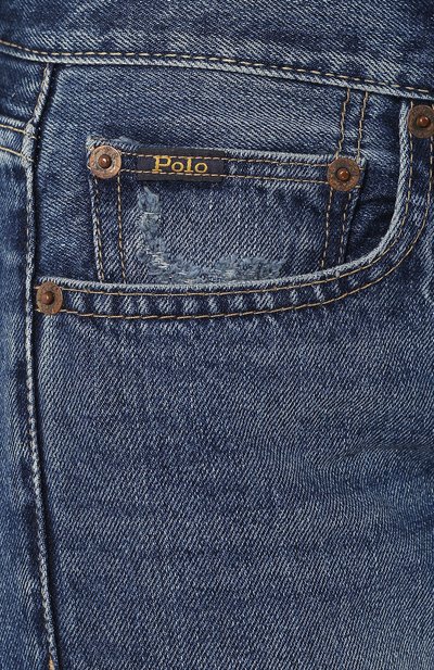 Джинсы с потертостями POLO RALPH LAUREN голубого цвета по цене 14900 руб., арт. 211704118, фото 5 Джинсы с потертостями POLO RALPH LAUREN, арт. 211704118, фото 5