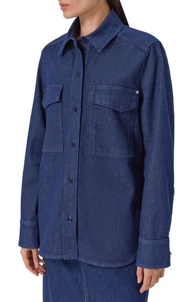 Джинсовая рубашка BOSS темно-синего цвета по цене 25150 руб., арт. 50552628, фото 3 Джинсовая рубашка BOSS, арт. 50552628, фото 3