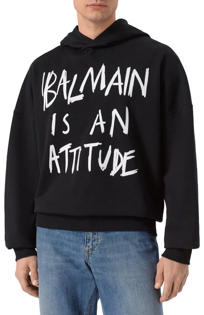 Хлопковое худи BALMAIN, арт. GH1JT250/GF40, фото 3