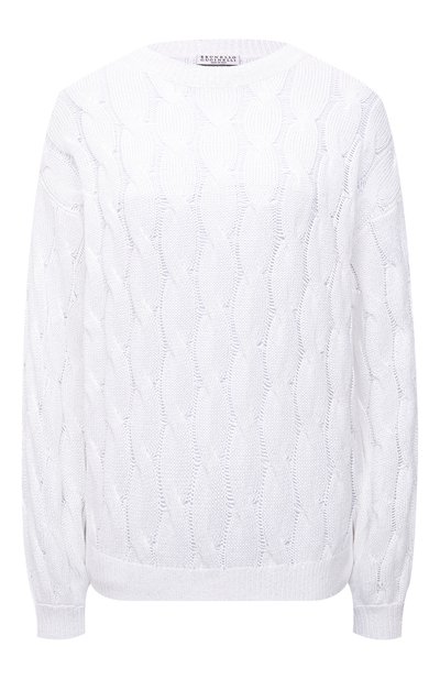 Свитер из хлопка и льна BRUNELLO CUCINELLI, арт. M70573220, фото 1