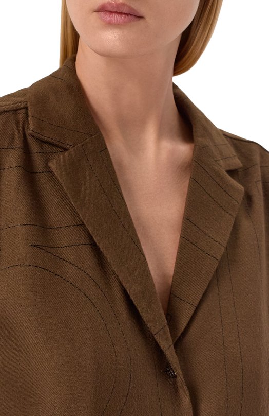 Рубашка TOTEME 251-WRT976-FB0080 Коричневый  251-WRT976-FB0080 Фото 5