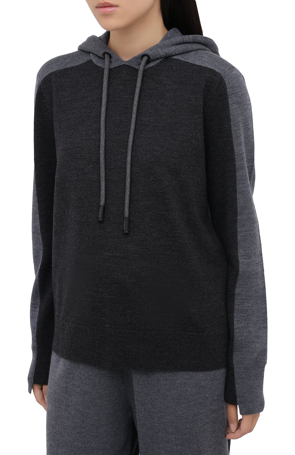 Шерстяное худи BURBERRY серого цвета по цене 98150 руб., арт. 8032194, фото 3 Шерстяное худи BURBERRY, арт. 8032194, фото 3