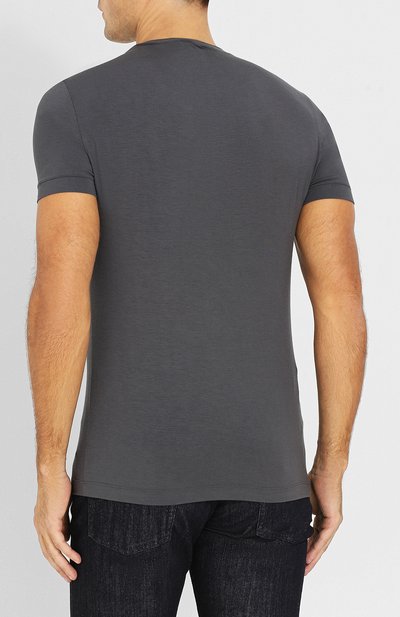 Однотонная футболка из вискозы GIORGIO ARMANI, арт. 8NST52/SJP4Z, фото 4