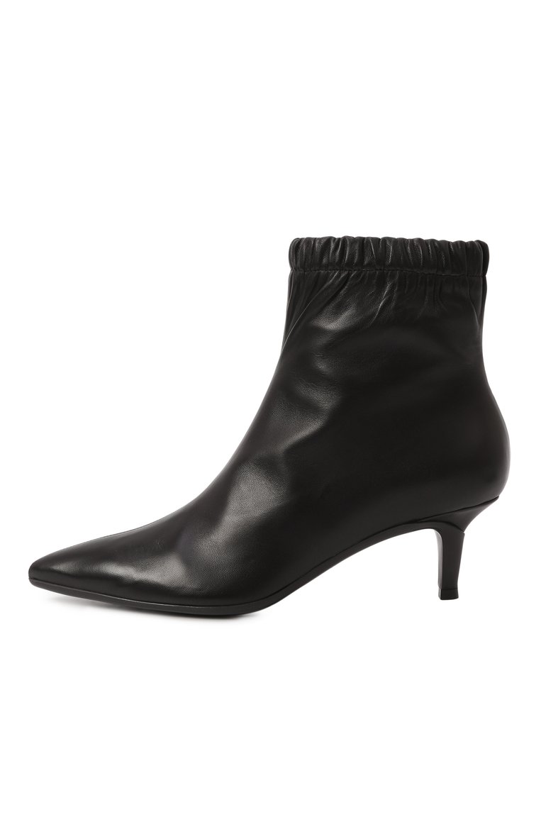 Женские кожаные ботильоны alina 55 GIANVITO ROSSI черного цвета, арт. G73273.55RIC.NAPNER0 | Фото 4 (Драгоценные камни: Проставлено; Каблук высота: Низкий; Материал сплава: Проставлено; Материал внутренний: Натуральная кожа; Материал внешний: Натуральная кожа; Подошва: Плоская; Каблук тип: Шпилька; Материал утеплителя: Без утеплителя)