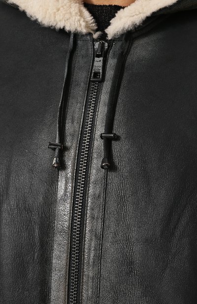Дубленка прямого кроя на молнии с капюшоном GIORGIO BRATO, арт. GU19F8850MECUMURBLE, фото 5