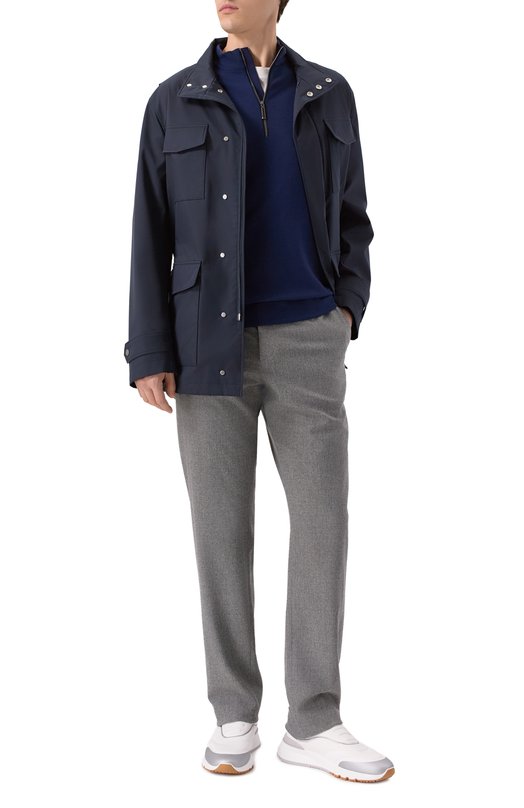 Шерстяной джемпер Stefano Ricci M6H5300050/WPA01T Синий  M6H5300050/WPA01T Фото 2