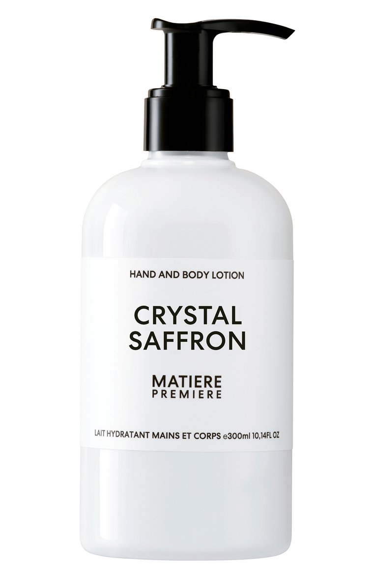 Лосьон для тела и рук crystal saffron (300ml) MATIERE PREMIERE бесцветного цвета, арт. 3760372460150 | Фото 1 (Тип продукта: Лосьоны; Косметика кросс-кт: Уход У; Назначение: Для тела; Региональные ограничения белый список (Axapta Mercury): Не проставлено; Нос: Не проставлено)