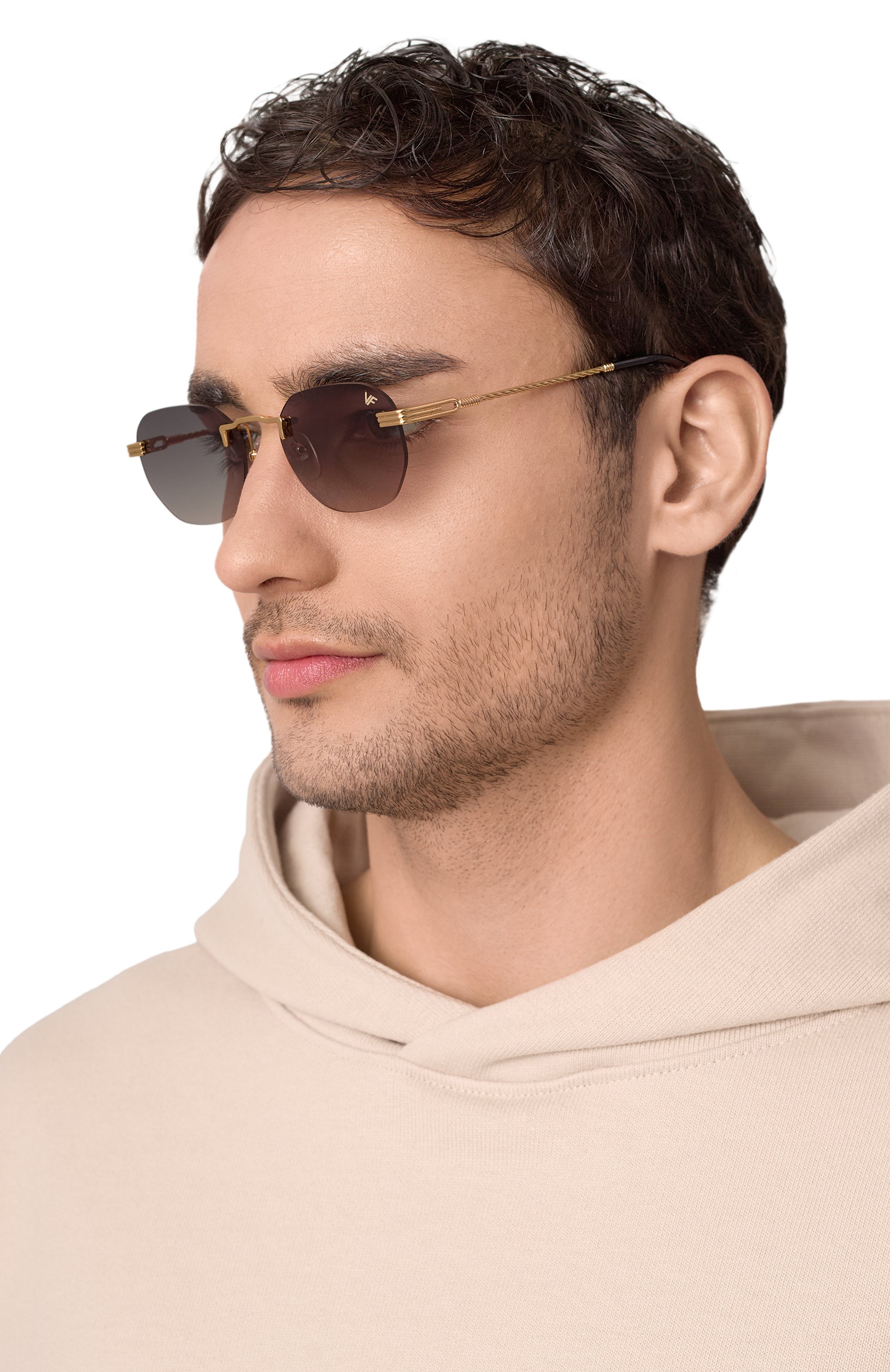 Солнцезащитные очки VINTAGE FRAMES, арт. DETR0IT PLAYER 24KT G0LD/BLACK, фото 2