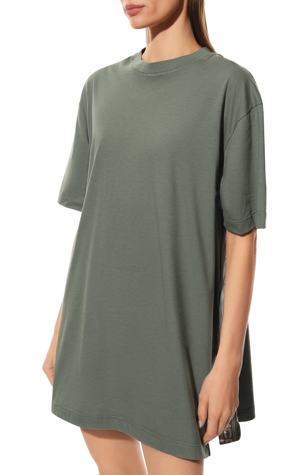 Хлопковое платье STELLA MCCARTNEY хаки цвета по цене 39300 руб., арт. S7A611580, фото 3 Хлопковое платье STELLA MCCARTNEY, арт. S7A611580, фото 3