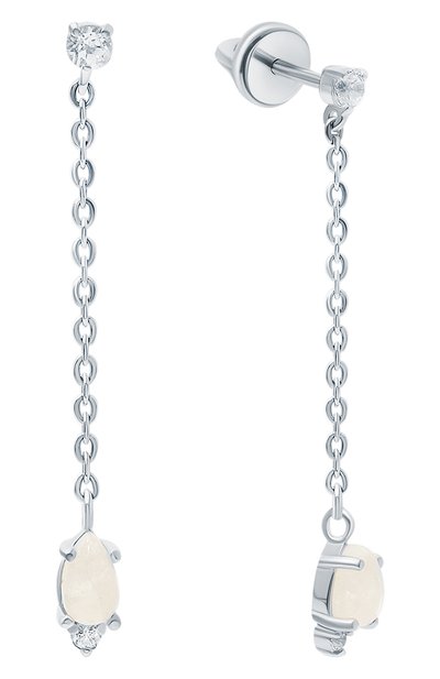 Серьги water с лунными камнями MOONKA, арт. wt-er-mns, фото 1