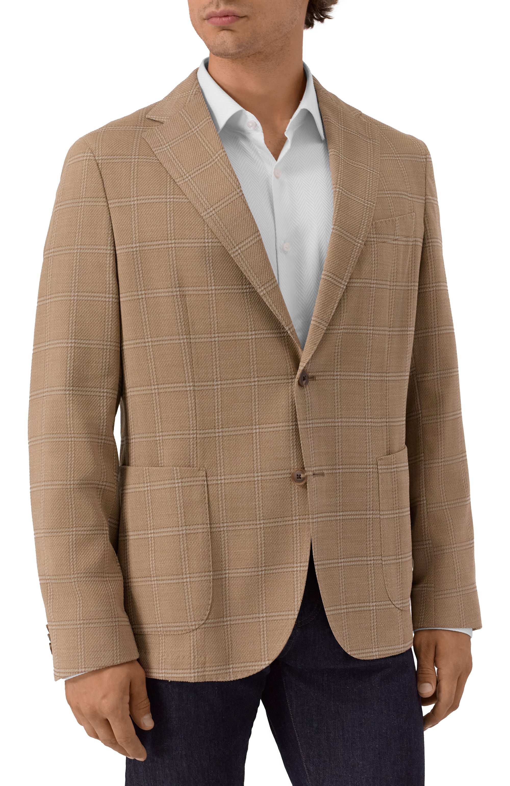 Пиджак из шерсти и хлопка BOSS, арт. 50545840, фото 4