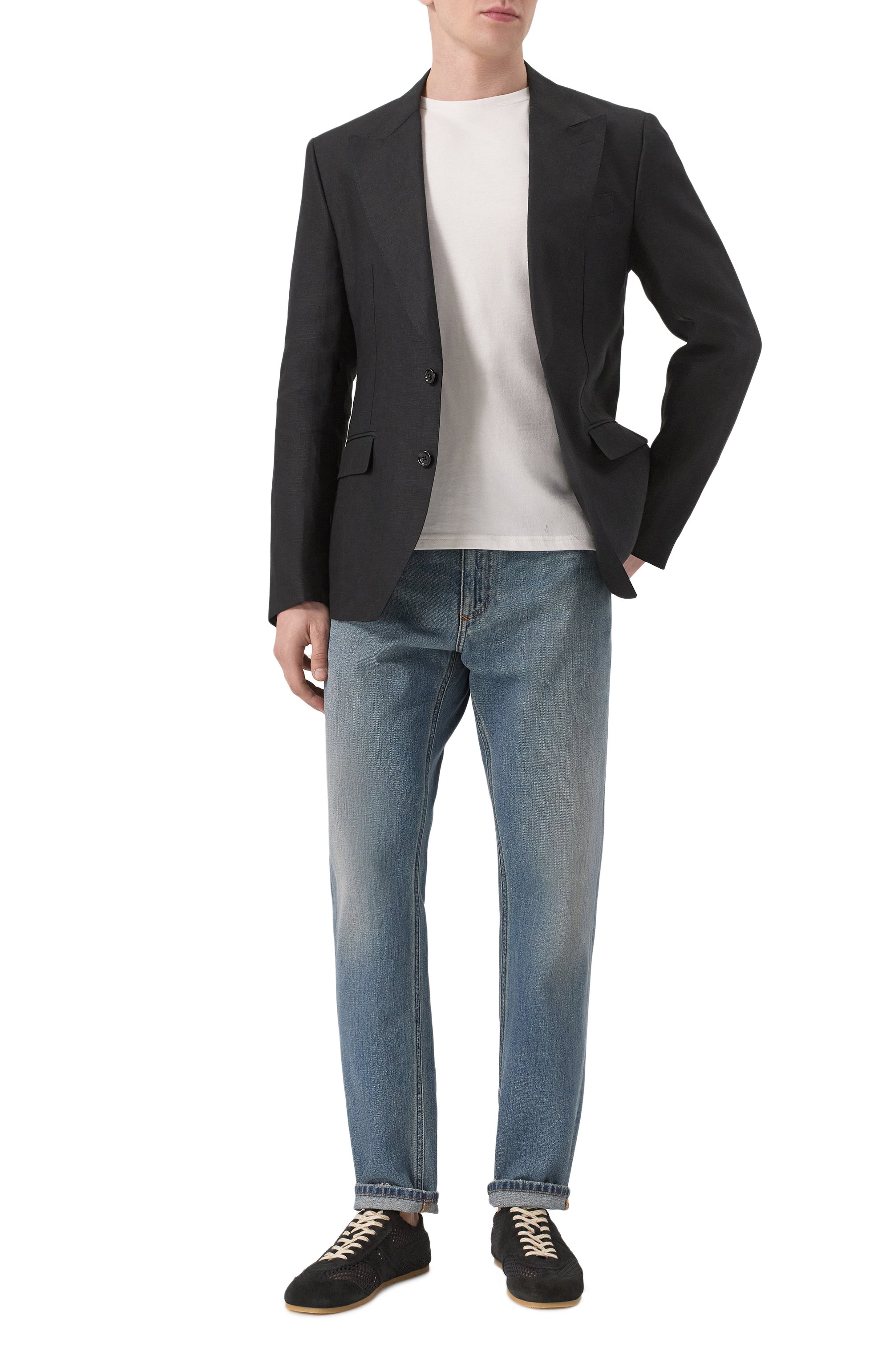 Льняной пиджак DOLCE & GABBANA, арт. G2QS6T/FU4MC, фото 2