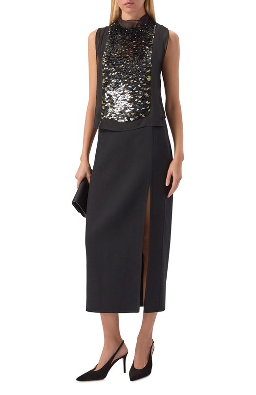 Топ с отделкой пайетками BOSS 50546946 Чёрный  50546946 Фото 2