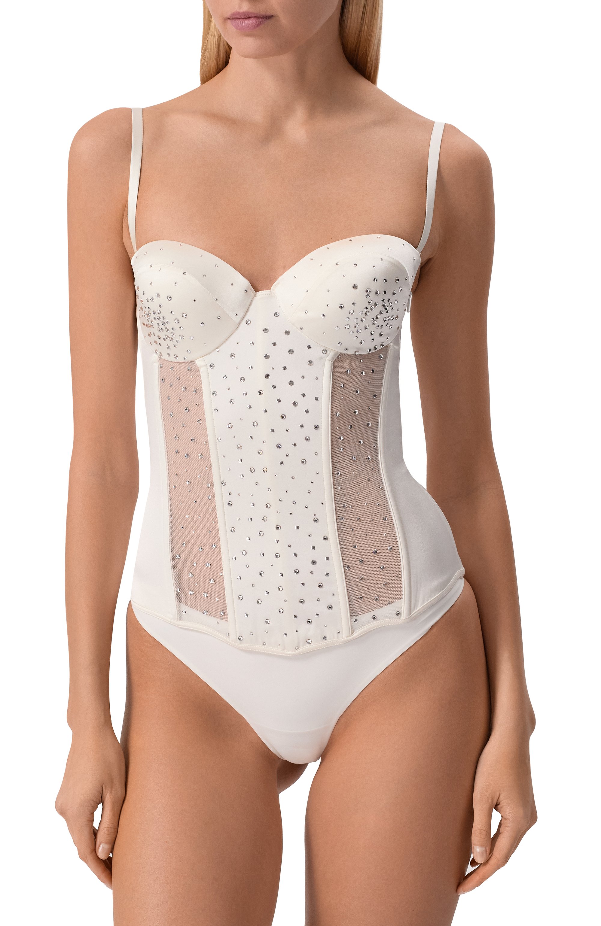 Шелковый корсет с отделкой кристаллами swarovski I.D. SARRIERI, арт. M56872, фото 2