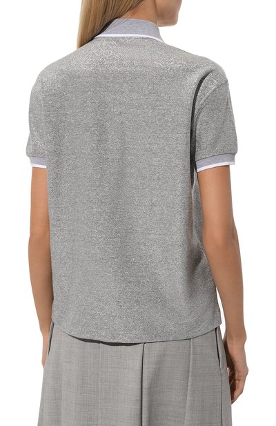 Поло изо льна и хлопка BRUNELLO CUCINELLI, арт. ML947B1282, фото 4
