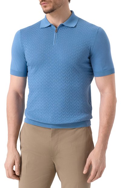 Хлопковое поло FEDELI, арт. 8UED5921, фото 3