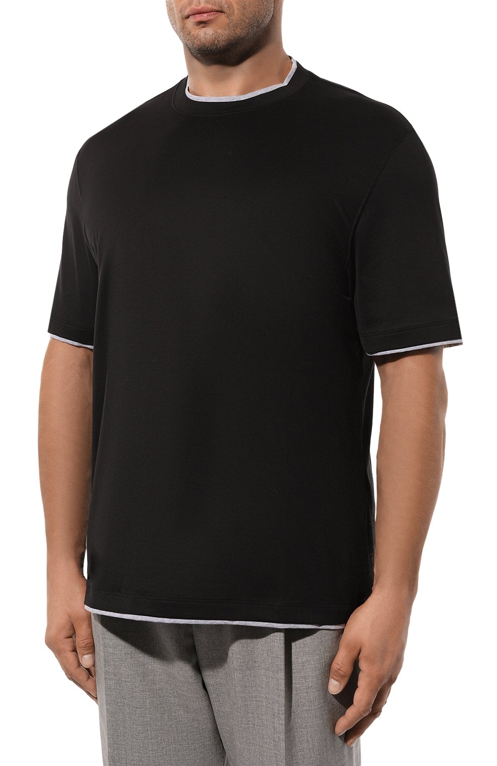 Хлопковая футболка BRUNELLO CUCINELLI, арт. M0B137427W, фото 3