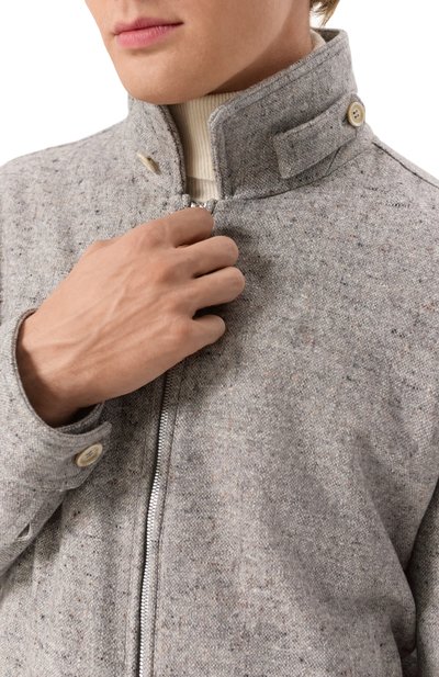 Бомбер из шерсти и шелка BRUNELLO CUCINELLI, арт. MY4936385, фото 5