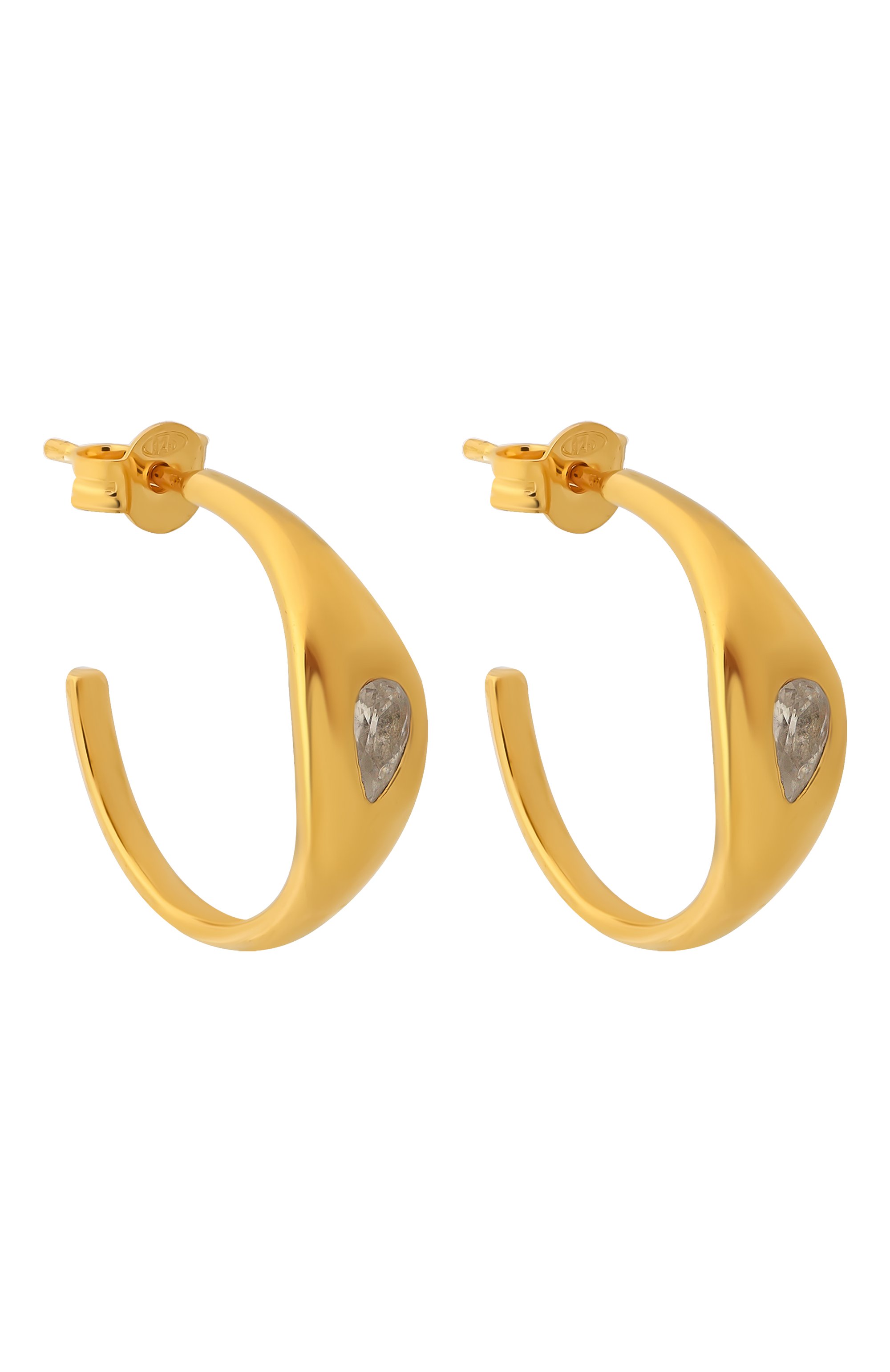 Серьги BONVO золотого цвета по цене 13600 руб., арт. LE0 MARQUISE EARRINGS, фото 3 Серьги BONVO, арт. LE0 MARQUISE EARRINGS, фото 3