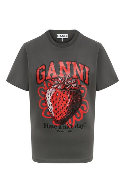 Женская хлопковая футболка GANNI, арт. T3769