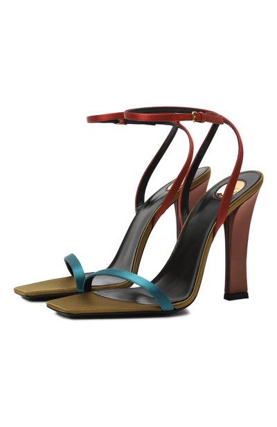 Женские текстильные босоножки dominique SAINT LAURENT, арт. 818184/9QNAT