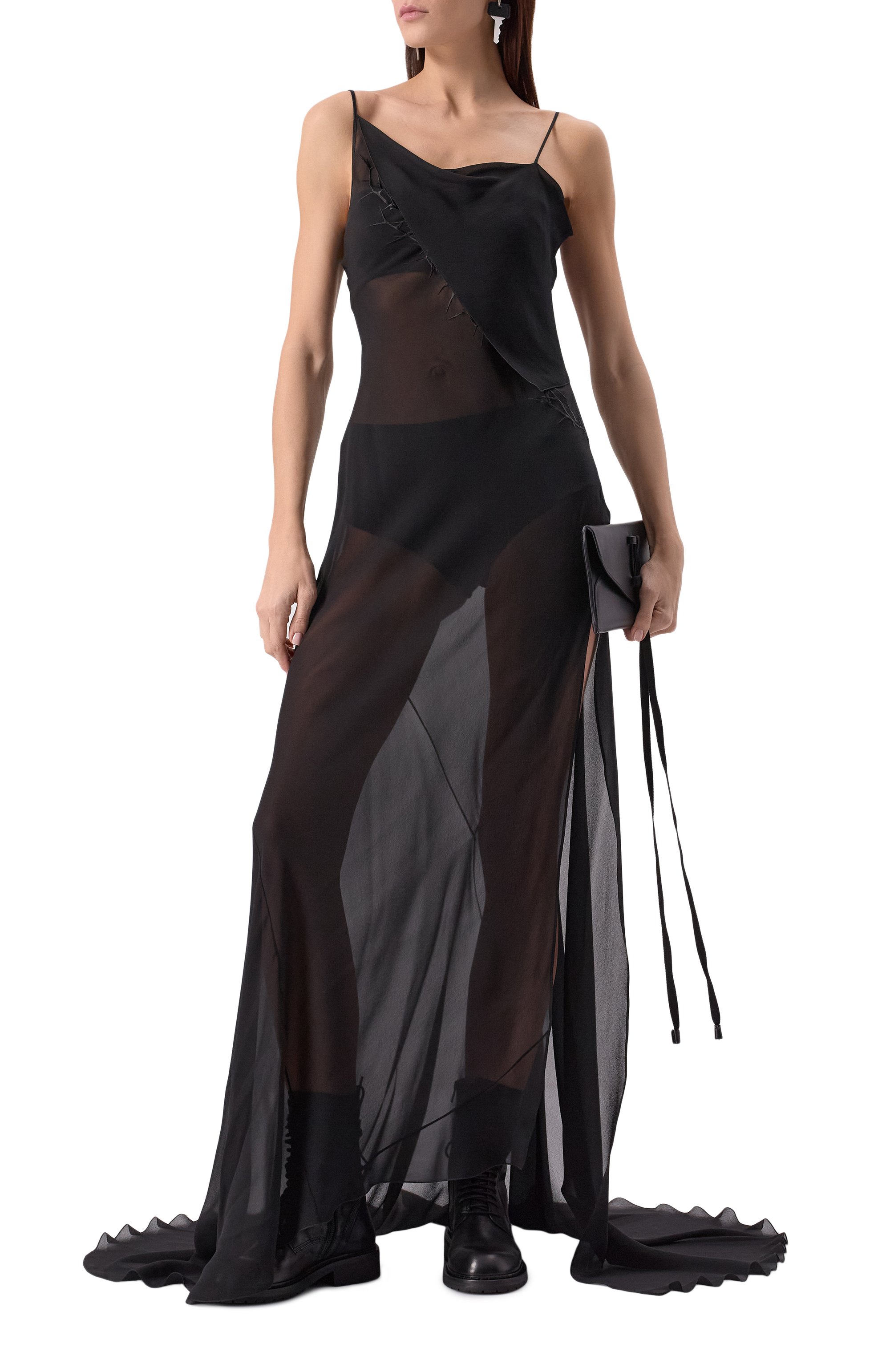 Шелковое платье ANN DEMEULEMEESTER, арт. 2402-W-DR25-R-FA132-099, фото 2