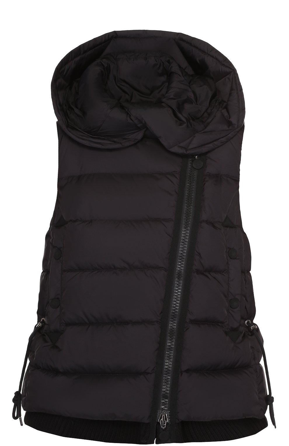 Пуховый жилет с капюшоном и косой молнией MONCLER, арт. B2-093-48962-80-53227, фото 1