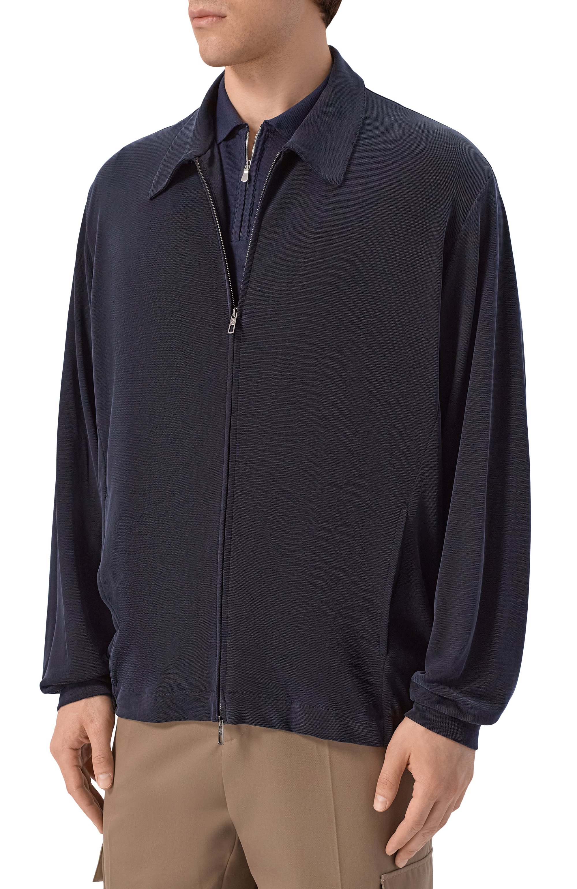 Куртка-рубашка GIORGIO ARMANI темно-синего цвета по цене 184500 руб., арт. GM004107/TE23036, фото 3 Куртка-рубашка GIORGIO ARMANI, арт. GM004107/TE23036, фото 3
