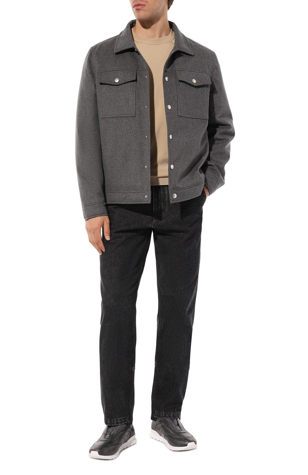 Кожаные кроссовки KITON, арт. USSFREWN00100, фото 2