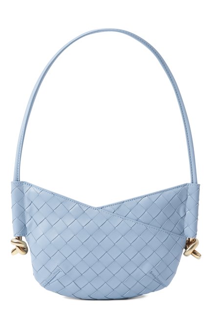Женская сумка solstice mini BOTTEGA VENETA светло-голубого цвета, арт. 796378/VCPP1 | Фото 1 (Материал сплава: Проставлено; Материал: Натуральная кожа; Размер: mini; Драгоценные камни: Проставлено)