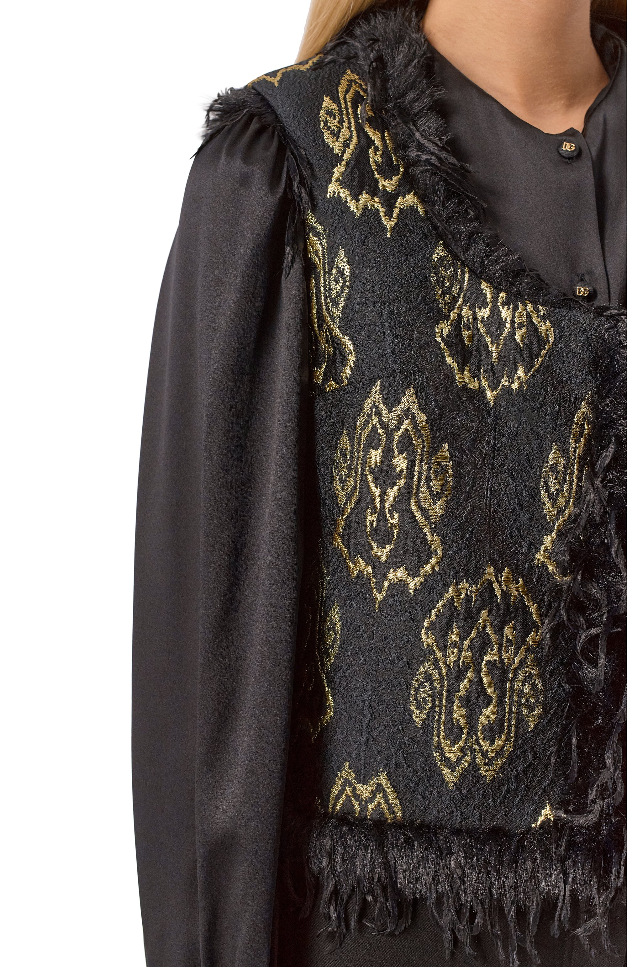 Жилет GIAMBATTISTA VALLI черного цвета по цене 328000 руб., арт. 25FWSVAP6070/87ALE, фото 5 Жилет GIAMBATTISTA VALLI, арт. 25FWSVAP6070/87ALE, фото 5