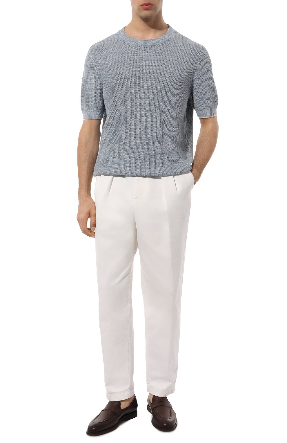 Джемпер изо льна и хлопка BRUNELLO CUCINELLI, арт. M2L70B2257, фото 2