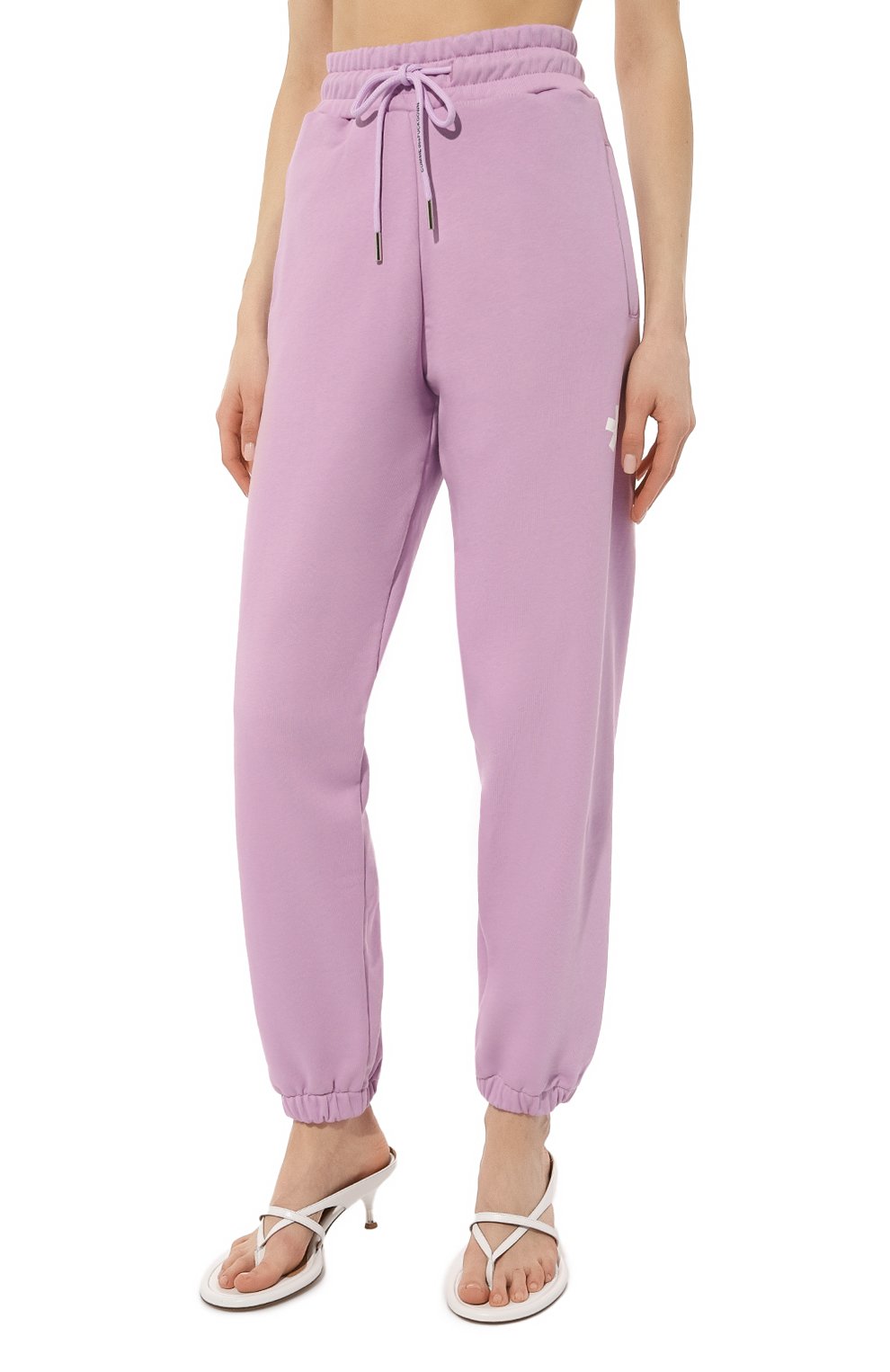 Хлопковые джоггеры COMME DES FUCKDOWN сиреневого цвета по цене 17450 руб., арт. CDFD2082, фото 3 Хлопковые джоггеры COMME DES FUCKDOWN, арт. CDFD2082, фото 3