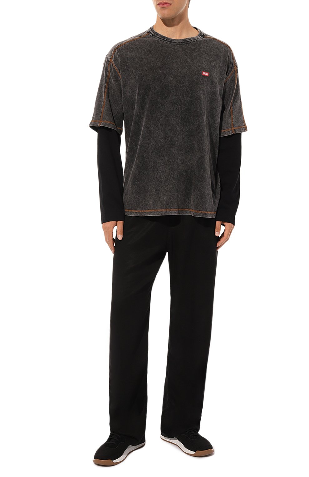 Хлопковый лонгслив DIESEL, арт. A14165/0QJAH, фото 2