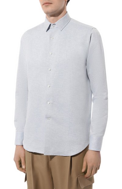 Рубашка изо льна и хлопка CANALI, арт. 7A1/GD03158, фото 3