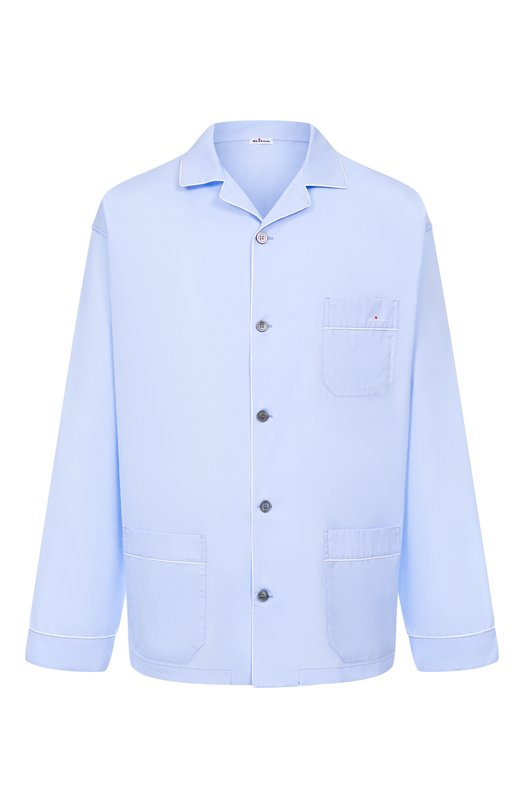 Хлопковая сорочка Kiton UNWM011K0244H04 Голубой UNWM011K0244H04