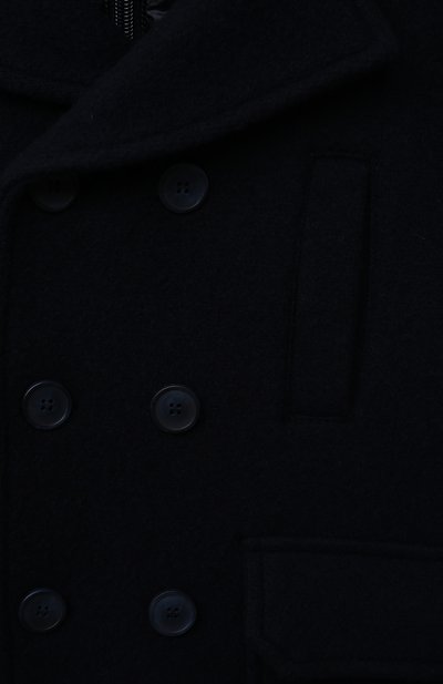 Пальто из хлопка и шерсти IL GUFO синего цвета по цене 45000 руб., арт. A21GP297W0048/5A-8A, фото 3 Пальто из хлопка и шерсти IL GUFO, арт. A21GP297W0048/5A-8A, фото 3