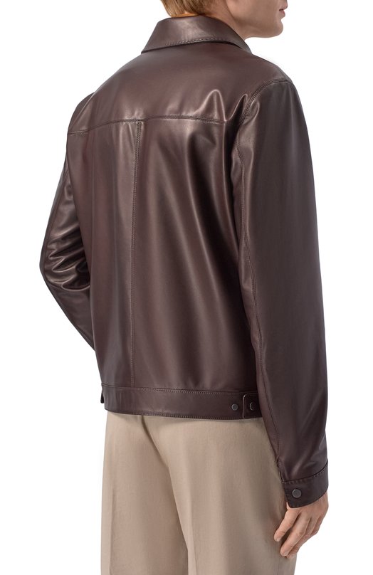 Кожаная куртка MVST M26.2PM.L021/L011 NAPPA CREAM Коричневый  M26.2PM.L021/L011 NAPPA CREAM Фото 4